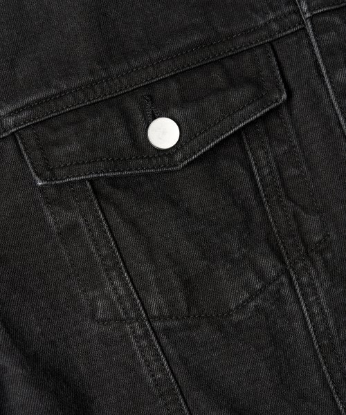 TOFFEE(トフィー)の「ウォッシュドデニムトラッカージャケット (WASHED BLACK)(デニムジャケット・メンズ・その他・MEDIUM/LARGE/X-LARGE)」の5枚目の写真