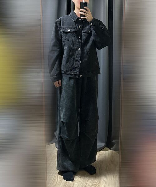 TOFFEE(トフィー)の「ウォッシュドデニムトラッカージャケット (WASHED BLACK)(デニムジャケット・メンズ・その他・MEDIUM/LARGE/X-LARGE)」の10枚目の写真