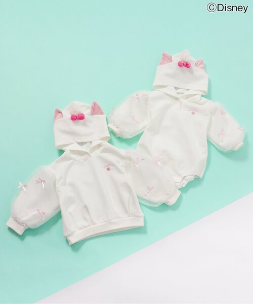 Disney（ディズニー）の「【リンク】【ディズニーキャラクター/マリー】メニーリボンフーディ（パーカー・キッズ・アイボリー・80/90/100/110/120/130/140）」の2枚目の写真