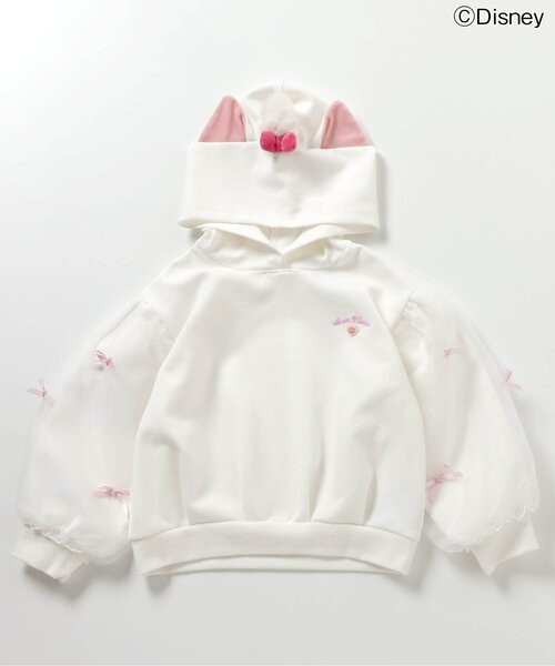 Disney（ディズニー）の「【リンク】【ディズニーキャラクター/マリー】メニーリボンフーディ（パーカー・キッズ・アイボリー・80/90/100/110/120/130/140）」の4枚目の写真