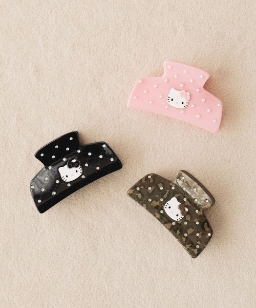 3点　LOWRYSFARM ハローキティ キルティングバンス ヘアクリップ HELLO KITTY】キルティングバンス 592861（バレッタ/ヘアクリップ