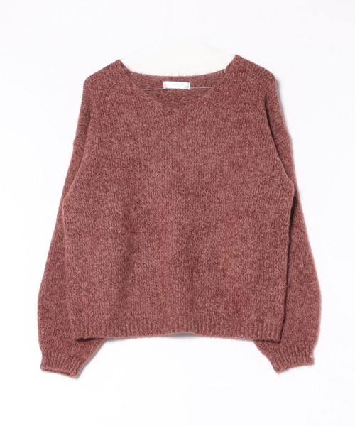 LAULEN(ローレン)の「angola blend v neck mix knit /アンゴラブレンドVネックミックスニットプルオーバー(ニット/セーター・レディース・ブラウン/オレンジ/ブルー・FREE)」の2枚目の写真