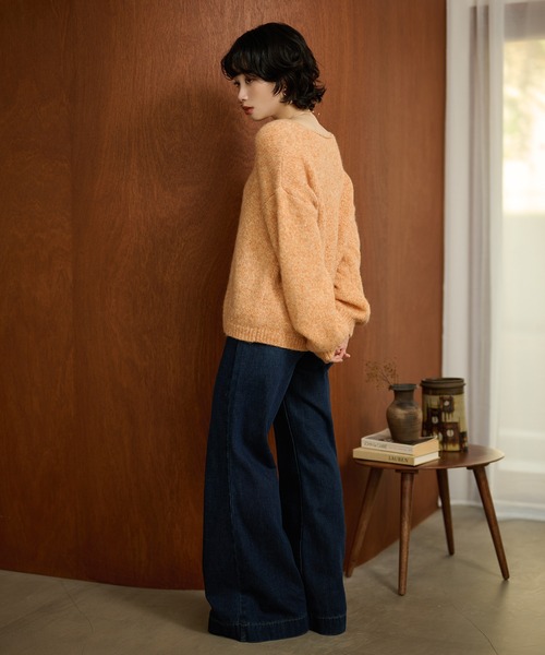 LAULEN(ローレン)の「angola blend v neck mix knit /アンゴラブレンドVネックミックスニットプルオーバー(ニット/セーター・レディース・ブラウン/オレンジ/ブルー・FREE)」の17枚目の写真