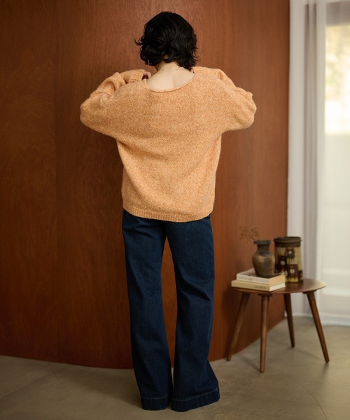 LAULEN(ローレン)の「angola blend v neck mix knit /アンゴラブレンドVネックミックスニットプルオーバー(ニット/セーター・レディース・ブラウン/オレンジ/ブルー・FREE)」の8枚目の写真