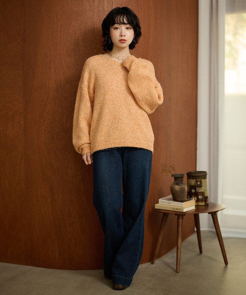 LAULEN(ローレン)の「angola blend v neck mix knit /アンゴラブレンドVネックミックスニットプルオーバー(ニット/セーター・レディース・ブラウン/オレンジ/ブルー・FREE)」の10枚目の写真