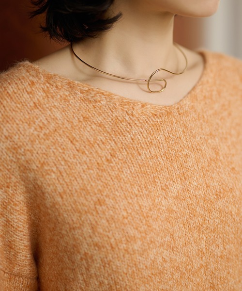 LAULEN(ローレン)の「angola blend v neck mix knit /アンゴラブレンドVネックミックスニットプルオーバー(ニット/セーター・レディース・ブラウン/オレンジ/ブルー・FREE)」の11枚目の写真