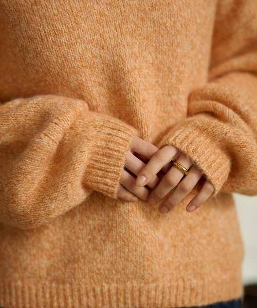 LAULEN(ローレン)の「angola blend v neck mix knit /アンゴラブレンドVネックミックスニットプルオーバー(ニット/セーター・レディース・ブラウン/オレンジ/ブルー・FREE)」の12枚目の写真