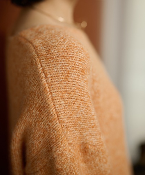 LAULEN(ローレン)の「angola blend v neck mix knit /アンゴラブレンドVネックミックスニットプルオーバー(ニット/セーター・レディース・ブラウン/オレンジ/ブルー・FREE)」の5枚目の写真