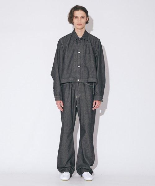 beautiful people(ビューティフルピープル)の「double-end left hand twill denim blouson(デニムジャケット・レディース・インディゴブルー/ブラック・38)」の16枚目の写真