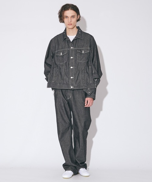 beautiful people(ビューティフルピープル)の「double-end left hand twill denim blouson(デニムジャケット・レディース・インディゴブルー/ブラック・38)」の21枚目の写真