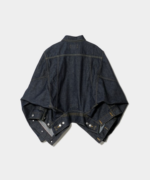 beautiful people(ビューティフルピープル)の「double-end left hand twill denim blouson(デニムジャケット・レディース・インディゴブルー/ブラック・38)」の15枚目の写真