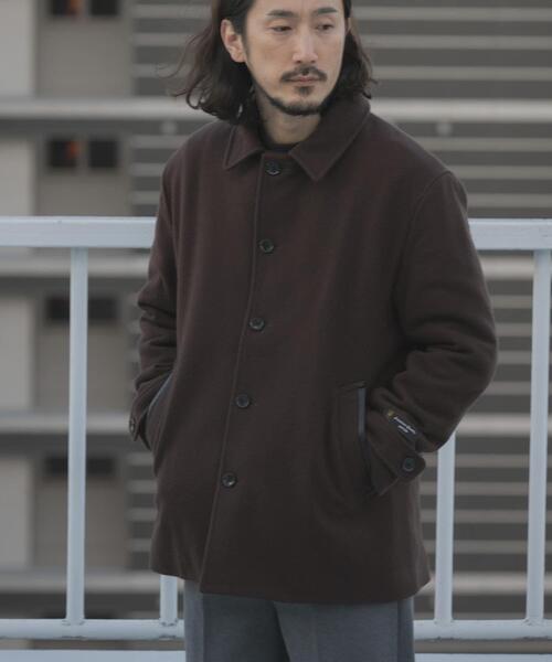 ITEMS URBANRESEARCH（アイテムズ アーバンリサーチ）の「尾州ウール ショートコート（その他アウター・メンズ・ブラウン/ブラック/ネイビー・LARGE/MEDIUM）」の3枚目の写真