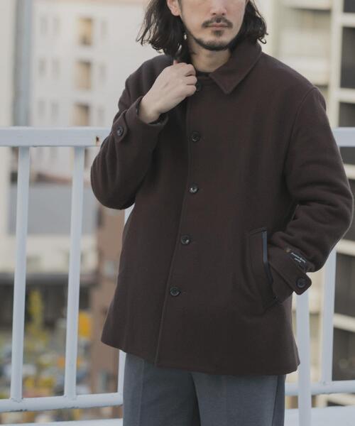 ITEMS URBANRESEARCH（アイテムズ アーバンリサーチ）の「尾州ウール ショートコート（その他アウター・メンズ・ブラウン/ブラック/ネイビー・LARGE/MEDIUM）」の4枚目の写真