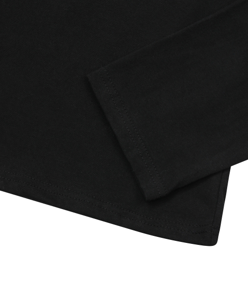 MUCENT（ムセント）の「ラブリッツミニハートロゴワンショルダー長袖Tシャツ（2カラー）（Tシャツ/カットソー・レディース・ブラック/ホワイト・FREE）」の5枚目の写真