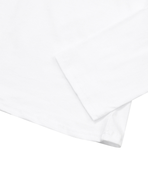 MUCENT（ムセント）の「ラブリッツミニハートロゴワンショルダー長袖Tシャツ（2カラー）（Tシャツ/カットソー・レディース・ブラック/ホワイト・FREE）」の9枚目の写真