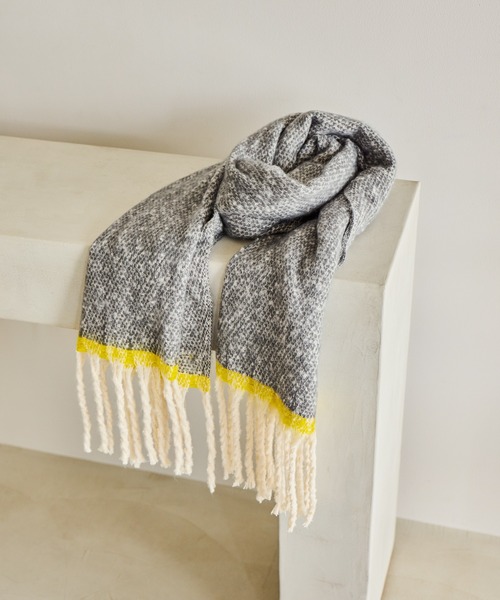 studio CLIP（スタディオクリップ）の「静電軽減ミックスストール（ストール/ショール・レディース・グレー/ベージュ/オレンジ・FREE）」の2枚目の写真