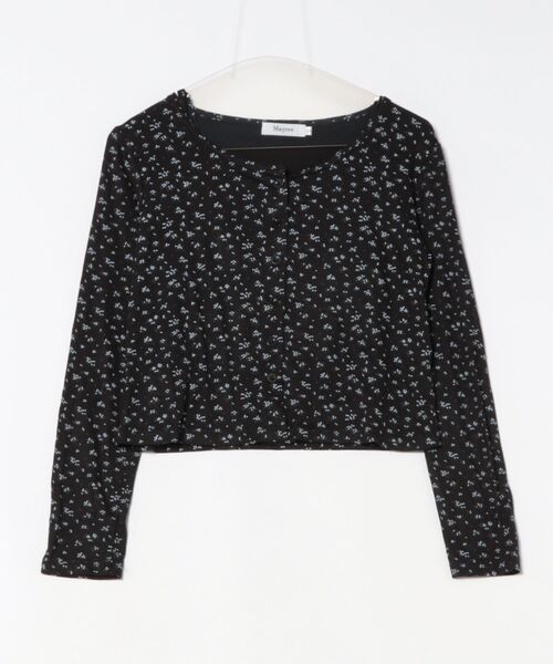 Mayree(メイリー)の「【Mayree】 2点セット 小花柄 カーディガン キャミソール(Tシャツ/カットソー・レディース・ブラック・SMALL/MEDIUM/LARGE)」の6枚目の写真