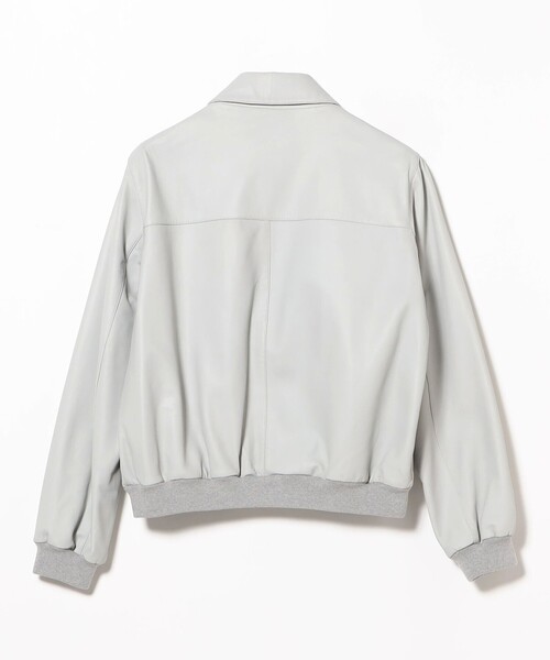 International Gallery BEAMS（インターナショナルギャラリービームス）の「QUATTROCCHI / シープレザー アビエーター ジャケット（ブルゾン・メンズ・ブラック/ライトグレー・44/48/46）」の7枚目の写真