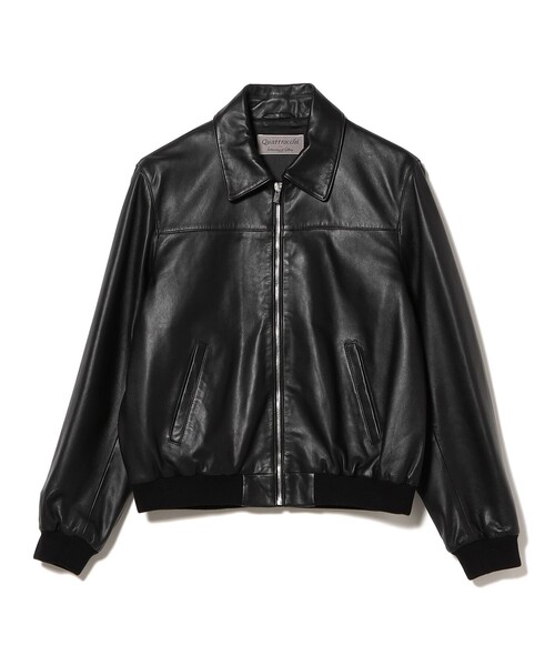 International Gallery BEAMS（インターナショナルギャラリービームス）の「QUATTROCCHI / シープレザー アビエーター ジャケット（ブルゾン・メンズ・ブラック/ライトグレー・44/48/46）」の18枚目の写真