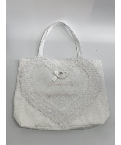 Ank Rouge(アンクルージュ)の「レースハートのトートBAG(トートバッグ・レディース・ブラック/ホワイト・FREE)」の7枚目の写真