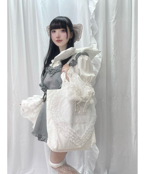 Ank Rouge(アンクルージュ)の「レースハートのトートBAG(トートバッグ・レディース・ブラック/ホワイト・FREE)」の11枚目の写真