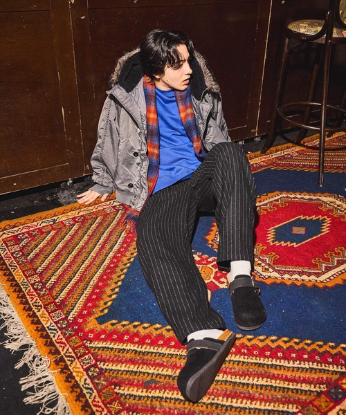 niko and...（ニコアンド）の「フェードN-2Bブルゾン（ブルゾン・メンズ・カーキ/グレー・LARGE/MEDIUM）」の4枚目の写真