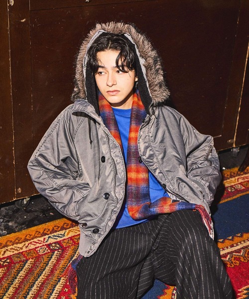 niko and...（ニコアンド）の「フェードN-2Bブルゾン（ブルゾン・メンズ・カーキ/グレー・LARGE/MEDIUM）」の6枚目の写真