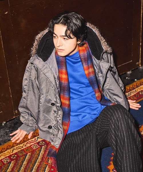 niko and...（ニコアンド）の「フェードN-2Bブルゾン（ブルゾン・メンズ・カーキ/グレー・LARGE/MEDIUM）」の7枚目の写真