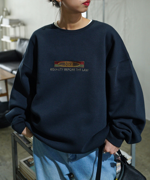 裏起毛ヴィンテージロゴ刺繍スウェット(スウェット)|Chillfar 裏起毛ヴィンテージロゴ刺繍スウェット(スウェット)|Chillfar