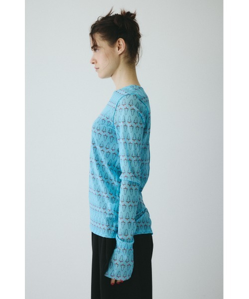 HeRIN.CYE（ヘリンドットサイ）の「Rocket mesh inner tops　　ロケットメッシュインナートップス（Tシャツ/カットソー・レディース・グレー系その他/ブルー系その他・FREE）」の4枚目の写真