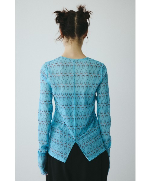 HeRIN.CYE（ヘリンドットサイ）の「Rocket mesh inner tops　　ロケットメッシュインナートップス（Tシャツ/カットソー・レディース・グレー系その他/ブルー系その他・FREE）」の5枚目の写真