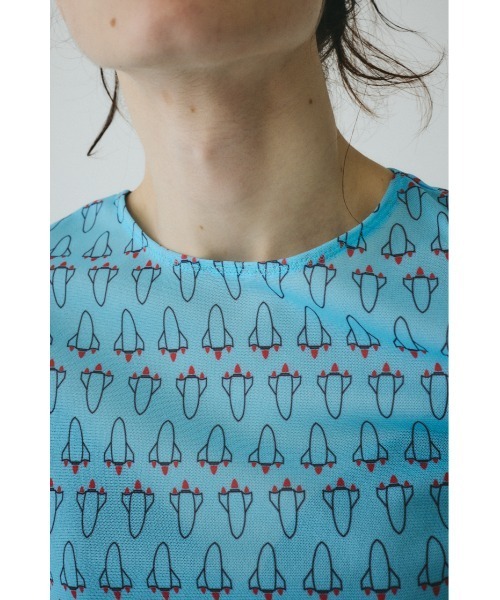 HeRIN.CYE（ヘリンドットサイ）の「Rocket mesh inner tops　　ロケットメッシュインナートップス（Tシャツ/カットソー・レディース・グレー系その他/ブルー系その他・FREE）」の6枚目の写真
