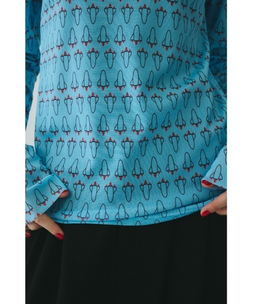 HeRIN.CYE（ヘリンドットサイ）の「Rocket mesh inner tops　　ロケットメッシュインナートップス（Tシャツ/カットソー・レディース・グレー系その他/ブルー系その他・FREE）」の9枚目の写真