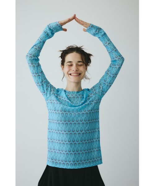 HeRIN.CYE（ヘリンドットサイ）の「Rocket mesh inner tops　　ロケットメッシュインナートップス（Tシャツ/カットソー・レディース・グレー系その他/ブルー系その他・FREE）」の12枚目の写真