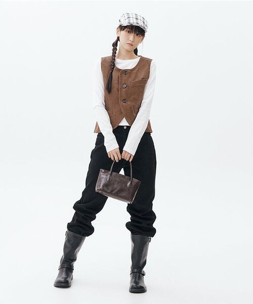 MONGDOL(モンドル)の「ナチュラルセミブーツカットデニムパンツブラックMDPT059BLACK(デニムパンツ・レディース・その他・SMALL/MEDIUM/LARGE)」の19枚目の写真