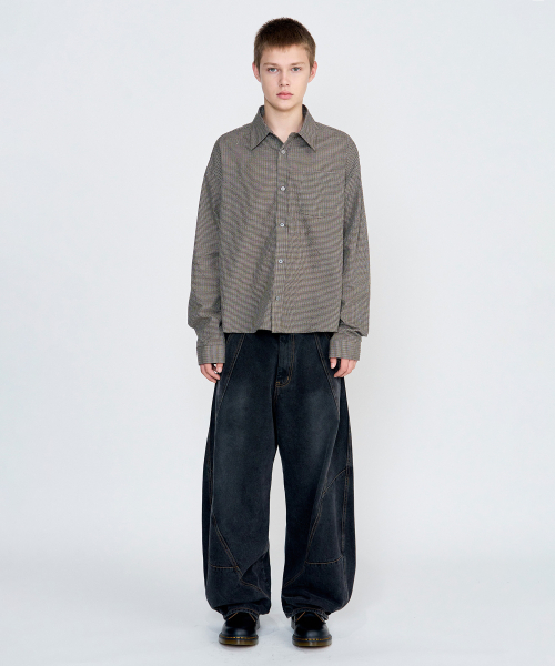 JUAN HOMME(ジュアンオム)の「クロップフィットチェックシャツ(マルチブラウン)(シャツ/ブラウス・メンズ・その他・MEDIUM/LARGE)」の5枚目の写真