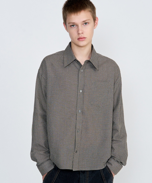 JUAN HOMME(ジュアンオム)の「クロップフィットチェックシャツ(マルチブラウン)(シャツ/ブラウス・メンズ・その他・MEDIUM/LARGE)」の7枚目の写真