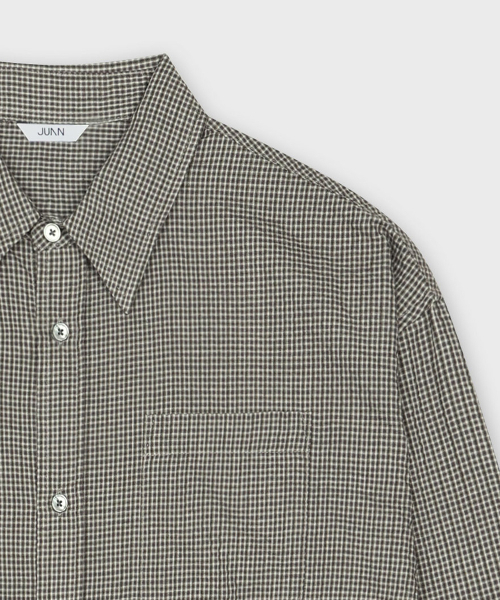 JUAN HOMME(ジュアンオム)の「クロップフィットチェックシャツ(マルチブラウン)(シャツ/ブラウス・メンズ・その他・MEDIUM/LARGE)」の2枚目の写真