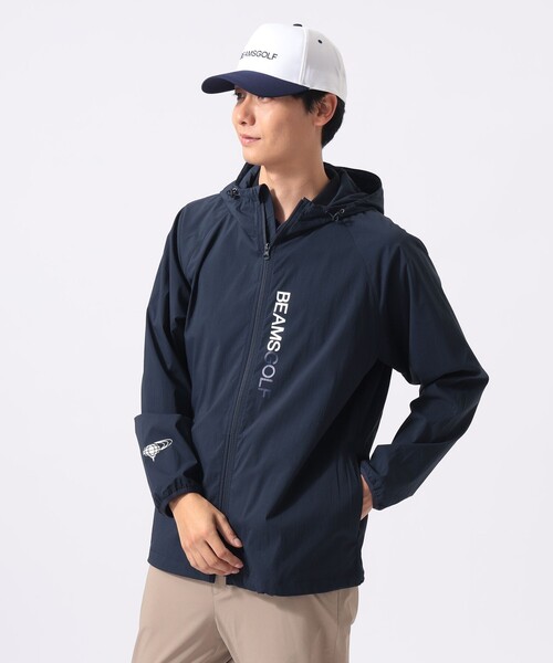 BEAMS GOLF(ビームスゴルフ)の「ORANGE LABEL /ストレッチ メッシュ 切り替え ジップアップ パーカー(ブルゾン・メンズ・ブラック/ネイビー/グレー・MEDIUM/X-LARGE/LARGE/SMALL)」の1枚目の写真