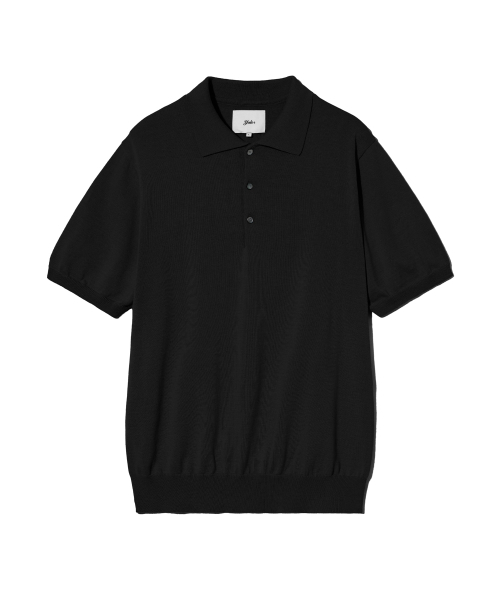 YALE(イェール)の「スーピマコットン 半袖ポロニット ブラック(Tシャツ/カットソー・レディース・その他・SMALL/MEDIUM/LARGE/X-LARGE)」の3枚目の写真
