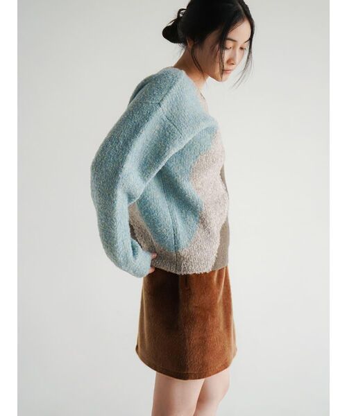 FIKA.（フィーカ）の「Nuance mix knit pullover（ニット/セーター・レディース・ピンク系その他2/ブルー・MEDIUM）」の4枚目の写真