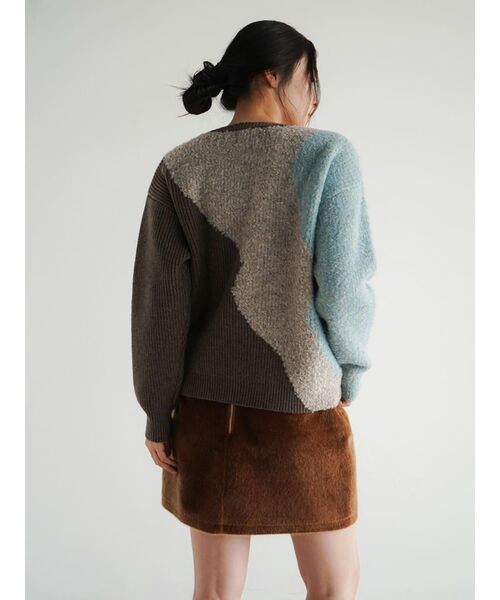 FIKA.（フィーカ）の「Nuance mix knit pullover（ニット/セーター・レディース・ピンク系その他2/ブルー・MEDIUM）」の5枚目の写真