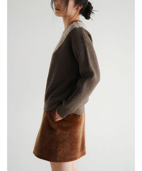 FIKA.（フィーカ）の「Nuance mix knit pullover（ニット/セーター・レディース・ピンク系その他2/ブルー・MEDIUM）」の8枚目の写真