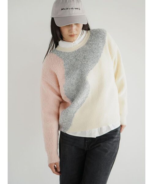 FIKA.（フィーカ）の「Nuance mix knit pullover（ニット/セーター・レディース・ピンク系その他2/ブルー・MEDIUM）」の13枚目の写真