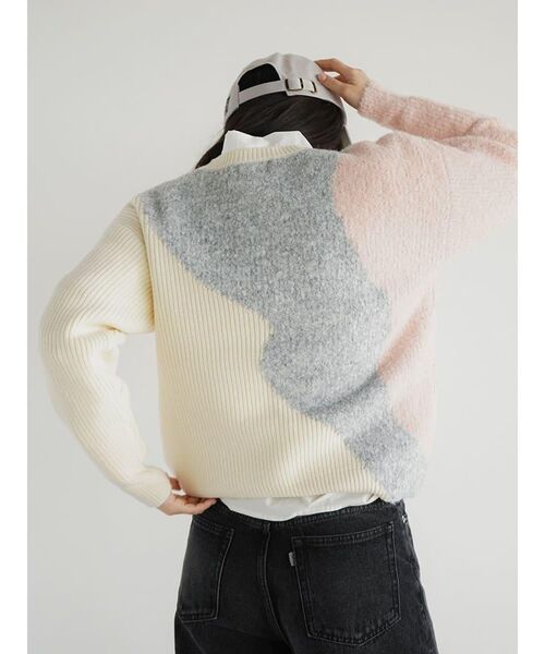 FIKA.（フィーカ）の「Nuance mix knit pullover（ニット/セーター・レディース・ピンク系その他2/ブルー・MEDIUM）」の15枚目の写真