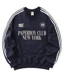 PAPERBOY（ペーパーボーイ）の「Vネックトラックスウェットシャツ-ネイビー（スウェット）」
