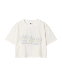 BLOW（ブロウ）の「BUBBLE LOGO CROP WHITE（Tシャツ/カットソー）」