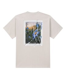 トライアングルフラワー半袖Tシャツベージュ