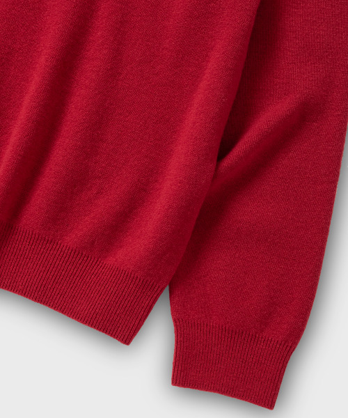 NONBLANK(ノンブランク)の「パインヤーンデイリーヘンリーネックニット_RED(ニット/セーター・メンズ・レッド・LARGE/MEDIUM/X-LARGE)」の5枚目の写真