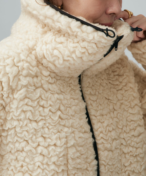VERMEIL par iena（ヴェルメイユパーイエナ）の「ウールカシミヤボアブルゾン（その他アウター・レディース・アイボリー・FREE）」の15枚目の写真